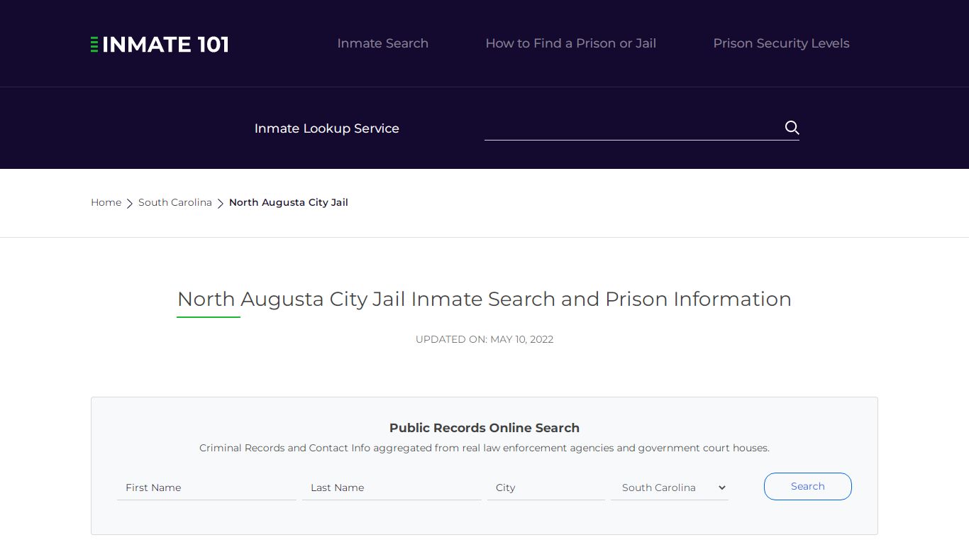 North Augusta City Jail Inmate Search, Visitation, Phone ...