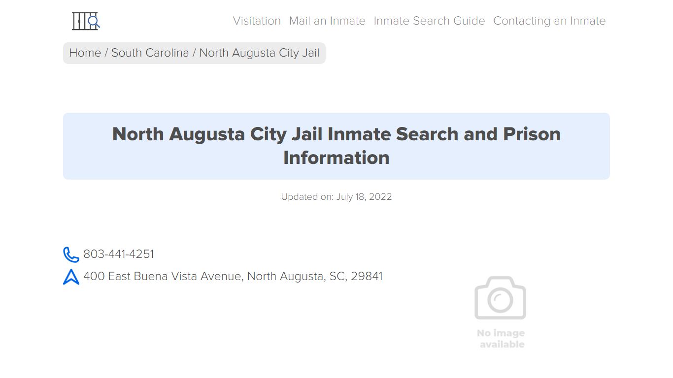 North Augusta City Jail Inmate Search, Visitation, Phone ...
